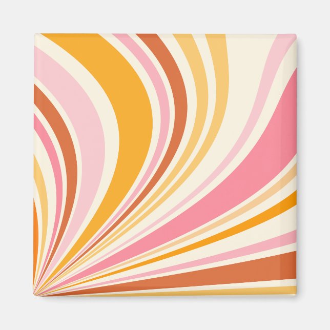 Colourful retro vibes magnet (Front)