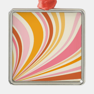 Colourful retro vibes metal ornament
