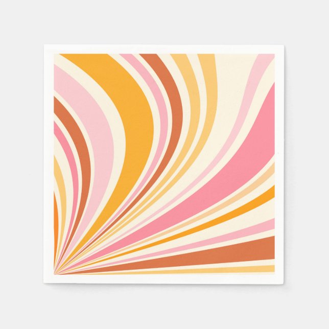 Colourful retro vibes napkin (Front)