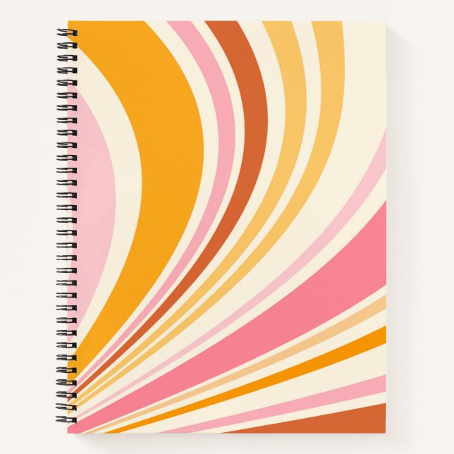 Colourful retro vibes notebook (Front)
