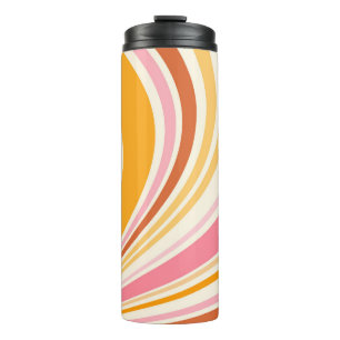 Colourful retro vibes thermal tumbler
