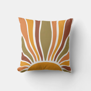 Colourful Retro Vintage Sunrise Cushion