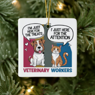 Colourful Retro Vintage Veterinary gift Ceramic Ornament