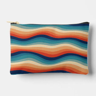 Colourful Retro Waves Vintage Accessory Pouch