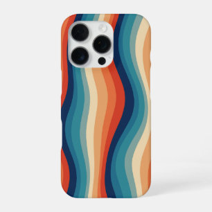 Colourful Retro Waves Vintage iPhone 16 Pro Case