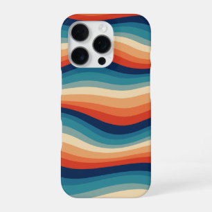 Colourful Retro Waves Vintage iPhone 16 Pro Case