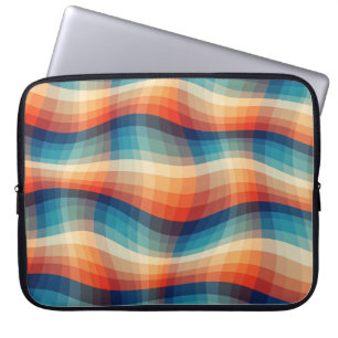 Colourful Retro Waves Vintage Laptop Sleeve
