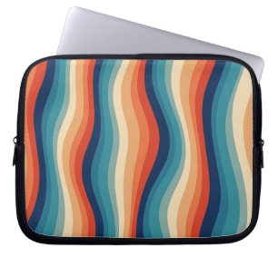 Colourful Retro Waves Vintage Laptop Sleeve