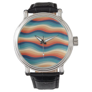 Colourful Retro Waves Vintage Watch