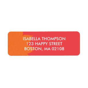 Colourful Return Address Label