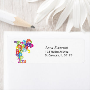 Colourful Return Address Labels