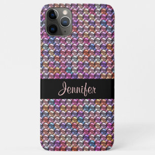 Colourful Rhinestone with custom name iPhone 11 Pro Max Case