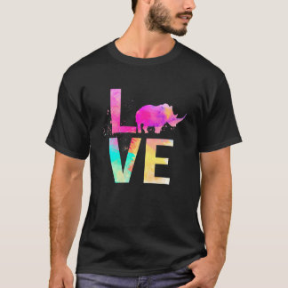 Colourful Rhino Mum Rhino T-Shirt