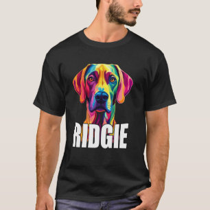 Colourful Rhodesian Ridgeback Face Ridgie Dog Owne T-Shirt