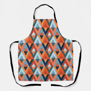 Colourful rhombuses and triangles pattern apron