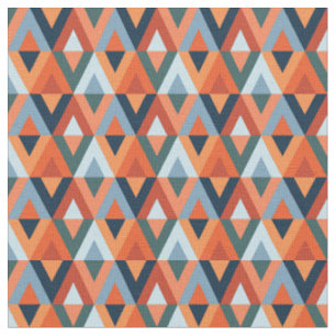 Colourful rhombuses and triangles pattern fabric