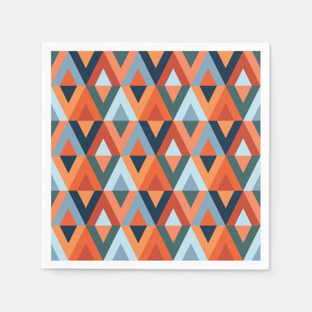 Colourful rhombuses and triangles pattern napkin (Front)