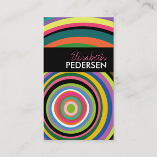 Colourful Rings Modern Business Cards
