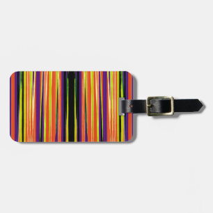 Colourful ripped paper pattern luggage tag