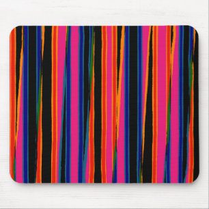 Colourful ripped paper pattern mouse pad