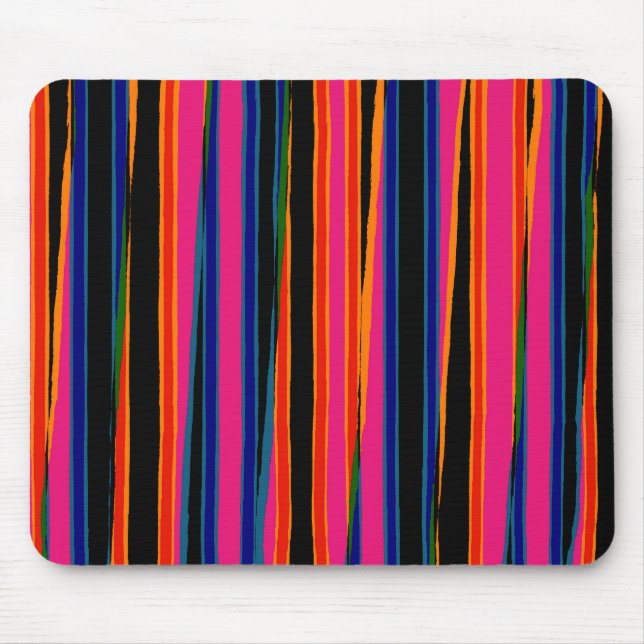 Colourful ripped paper pattern mouse pad (Front)
