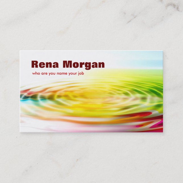 colourful ripple business card (Front)