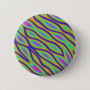 Colourful Ripples 6 Cm Round Badge