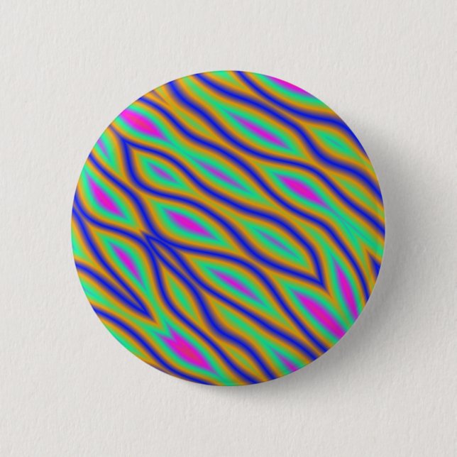 Colourful Ripples 6 Cm Round Badge (Front)