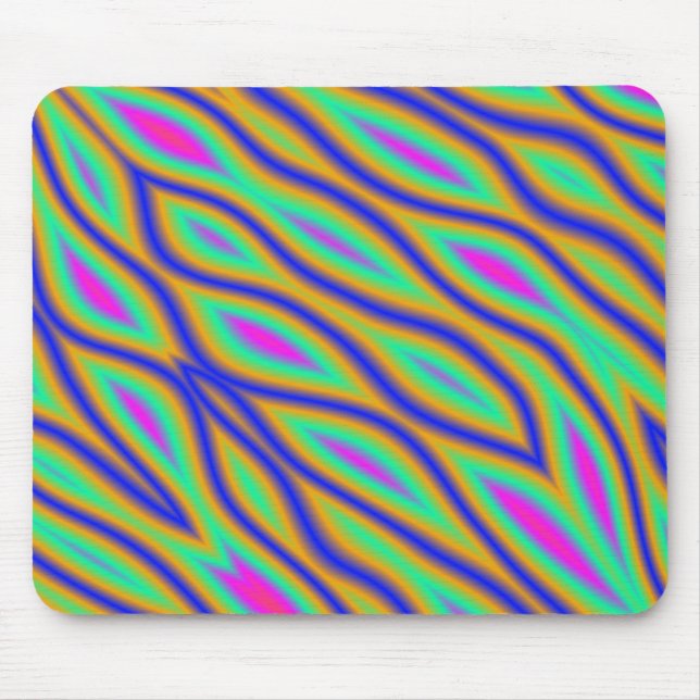 Colourful Ripples Mouse Pad (Front)