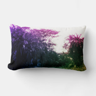 Colourful River Gallery Forest Vintage Tropical Lumbar Cushion