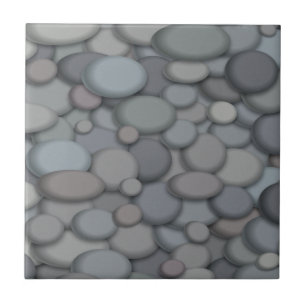 Colourful River Rock Pebbles Art Ceramic Tile
