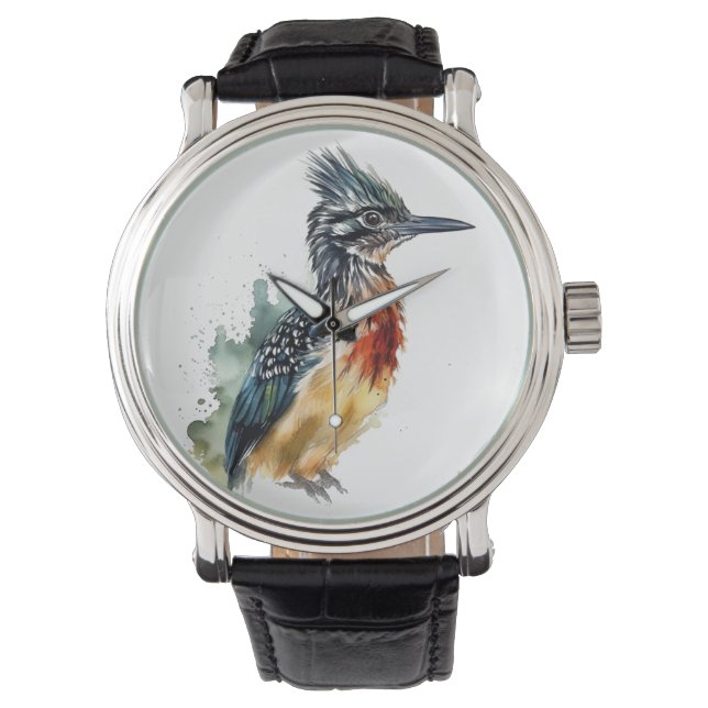 Colourful Roadrunner in water colour Watch (Front)