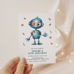 Colourful Robot Boys Birthday Party Invitation<br><div class="desc">Colourful Robot Boys Birthday Party Invitation</div>
