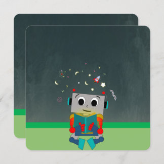 Colourful Robot Card