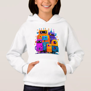 Colourful Robot League – Kids Hoodie
