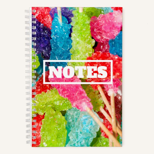 Colourful Rock Candy  Notebook (Front)