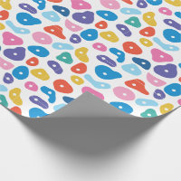 Colourful Rock Climbing Foot Holds Wrapping Paper