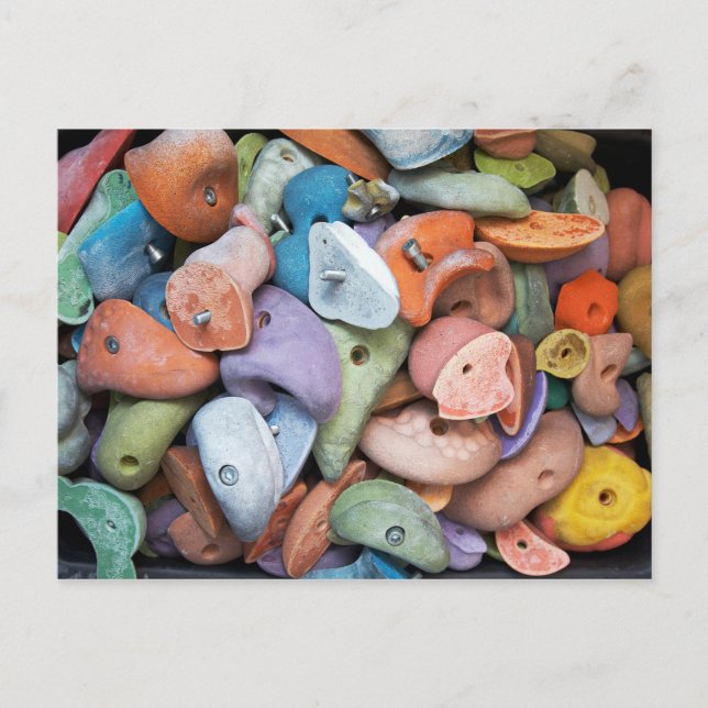 Colourful Rock Wall Attachments Postcard (Front)