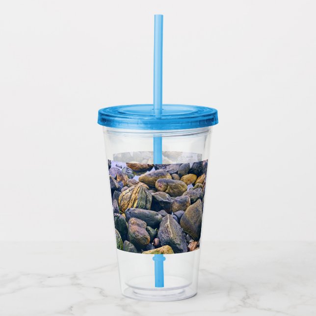 Colourful rocks    acrylic tumbler (Front)
