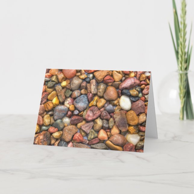 Colourful Rocks and Pebbles Card (Front)