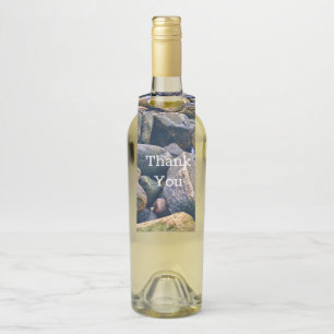 Colourful rocks bottle tag