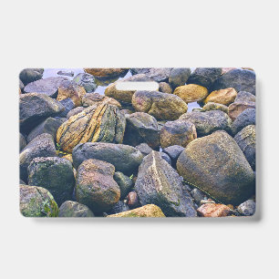 Colourful rocks ID badge
