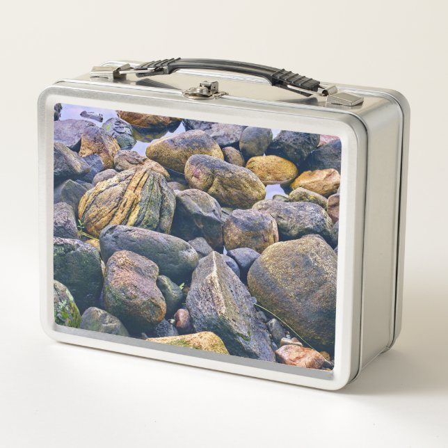 Colourful rocks    metal lunch box (Front)