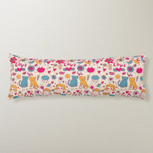 Colourful romantic pattern body cushion