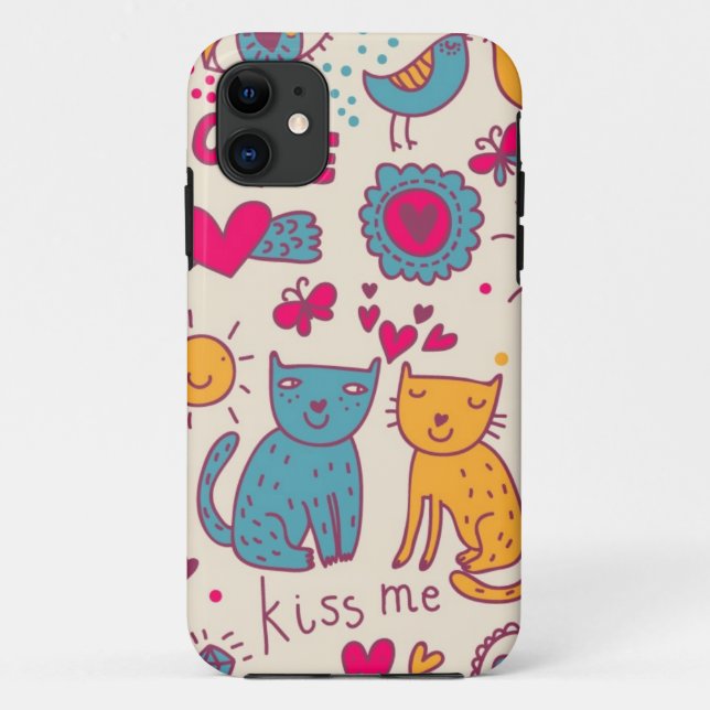 Colourful romantic pattern Case-Mate iPhone case (Back)