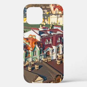 Colourful roofs in winter in Kiev, Ukrainevariegat iPhone 12 Case