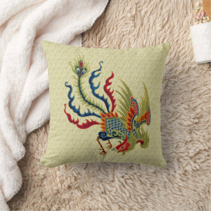 Colourful Rooster Art Cushion