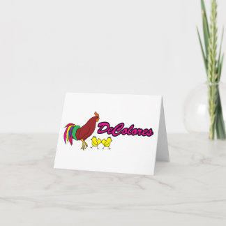 Colourful Rooster Card