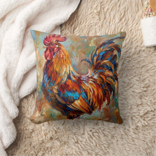 Colourful Rooster Cushion