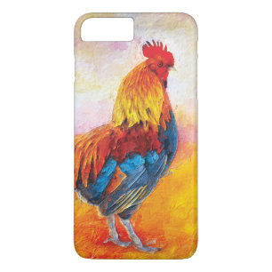 Colourful Rooster Digital Art Painting iPhone 8 Plus/7 Plus Case